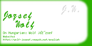 jozsef wolf business card